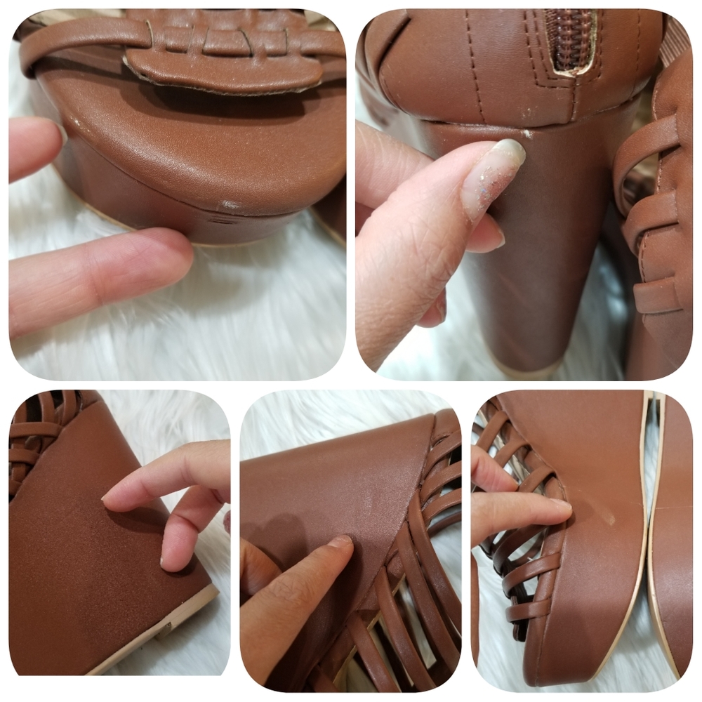 COPY - TORRID Platform Sandals With Strap Camel Color SIZE 8W. - Picture 16 of 17